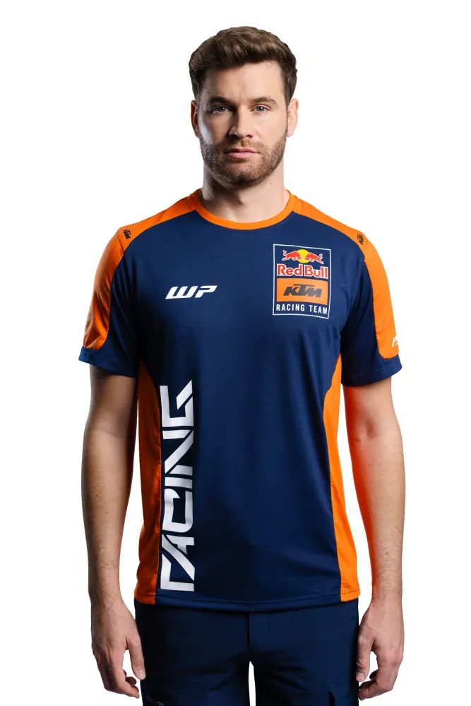 Pánské triko s krátkým rukávem KTM REPLICA TEAM TEE modrá/oranžová