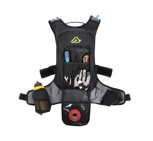 Batoh s picím vakem / picí vak ACERBIS X-STORM LOGO objem batoh 14,5 L / objem picího vaku 3 L, barva černá/šedá/žlutá fluo  