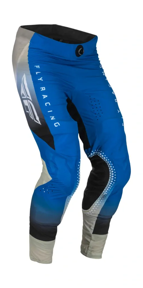 a Motokrosový komplet dresu + kalhot FLY RACING LITE barva modrá/černá/šedá velikost 2XL + 38