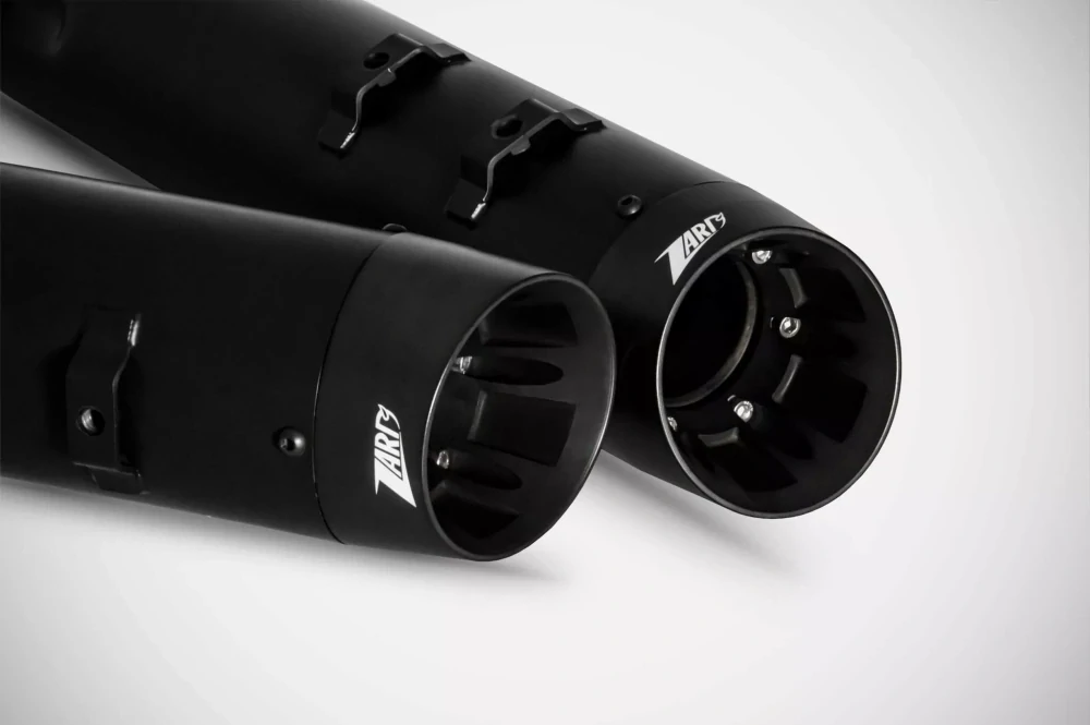 Homologované koncovky výfuku motocyklu ZARD SLIP ON MUFFLERS HOMOLOGACE E5 pro motocykl HARLEY DAVIDSON ROAD GLIDE ST/ ROAD GLIDE SPECIAL rok 2021-2023 viz popis, barva černá