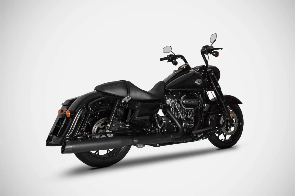 Homologované koncovky výfuku motocyklu ZARD SLIP ON MUFFLERS HOMOLOGACE E4 pro motocykl HARLEY DAVIDSON ROAD GLIDE LIMITED rok 2017-2020 viz popis, barva černá