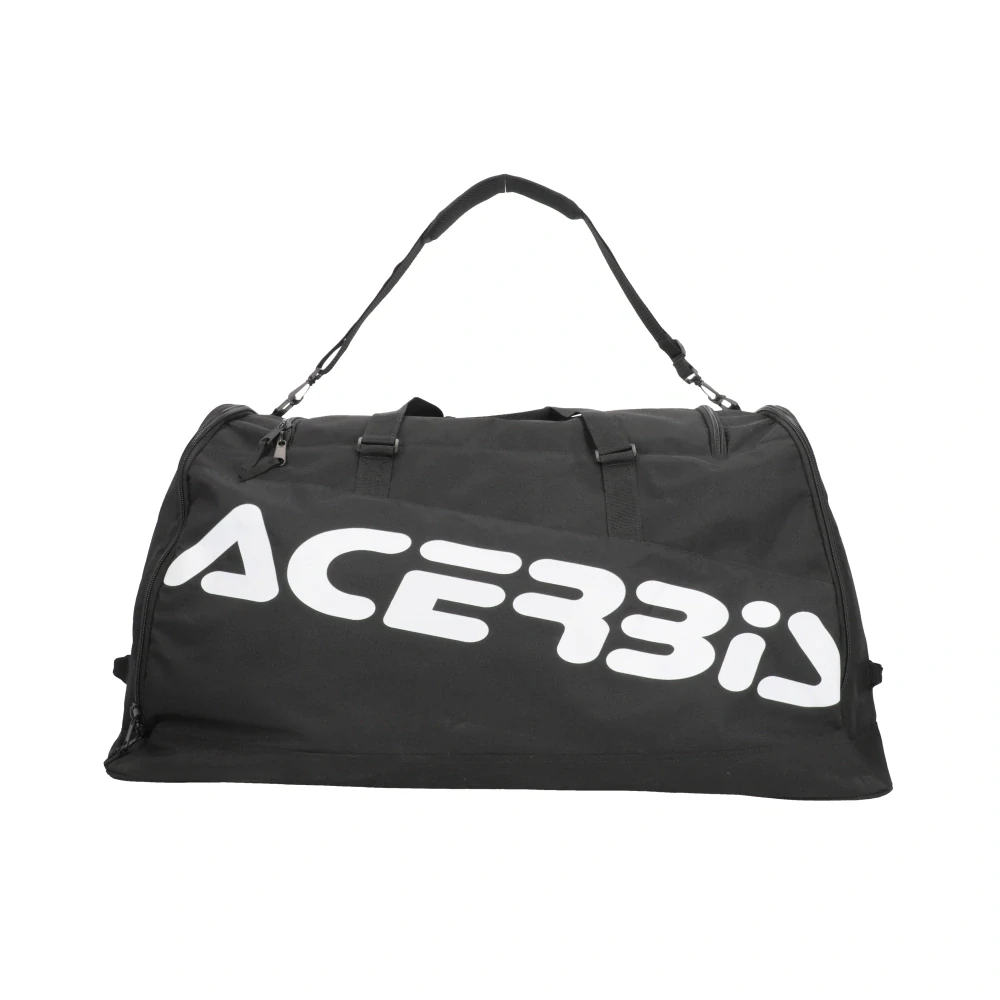 Prostorná textilní cestovní taška ACERBIS BAG CARGO LOGO barva černá/bílá, kapacita 180 litrů 