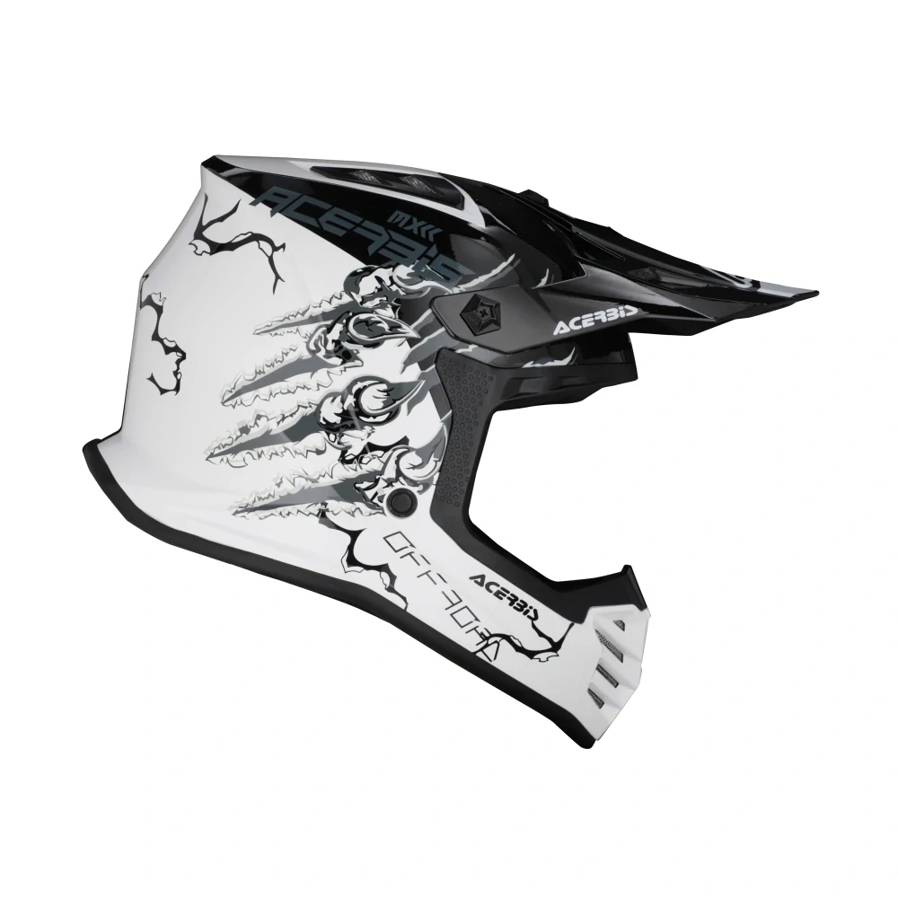a Dětská motokrosová přilba / MX helma ACERBIS PROFILE JUNIOR barva černá / bílá lesklá velikost XL 51-52 cm