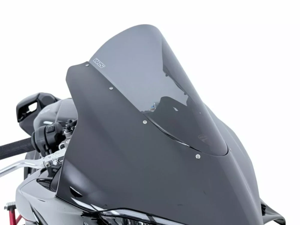 Motocyklové plexi / čelní plexi motocyklu WRS WINDSCREEN RACE DU034FS pro DUCATI PANIGALE V4 rok 2025 barva tmavě kouřová