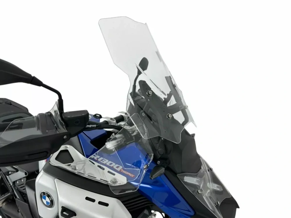 Motocyklové plexi / čelní plexi motocyklu WRS WINDSCREEN CAPONORD PLUS TRANSPARENT RADAR BM108T pro BMW R 1300 GS ADV rok 2024 barva čirá