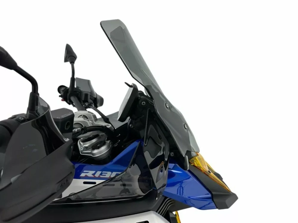 Motocyklové plexi / čelní plexi motocyklu WRS WINDSCREEN CAPONORD PLUS TRANSPARENT RADAR BM108F pro BMW R 1300 GS ADV rok 2024 barva kouřová