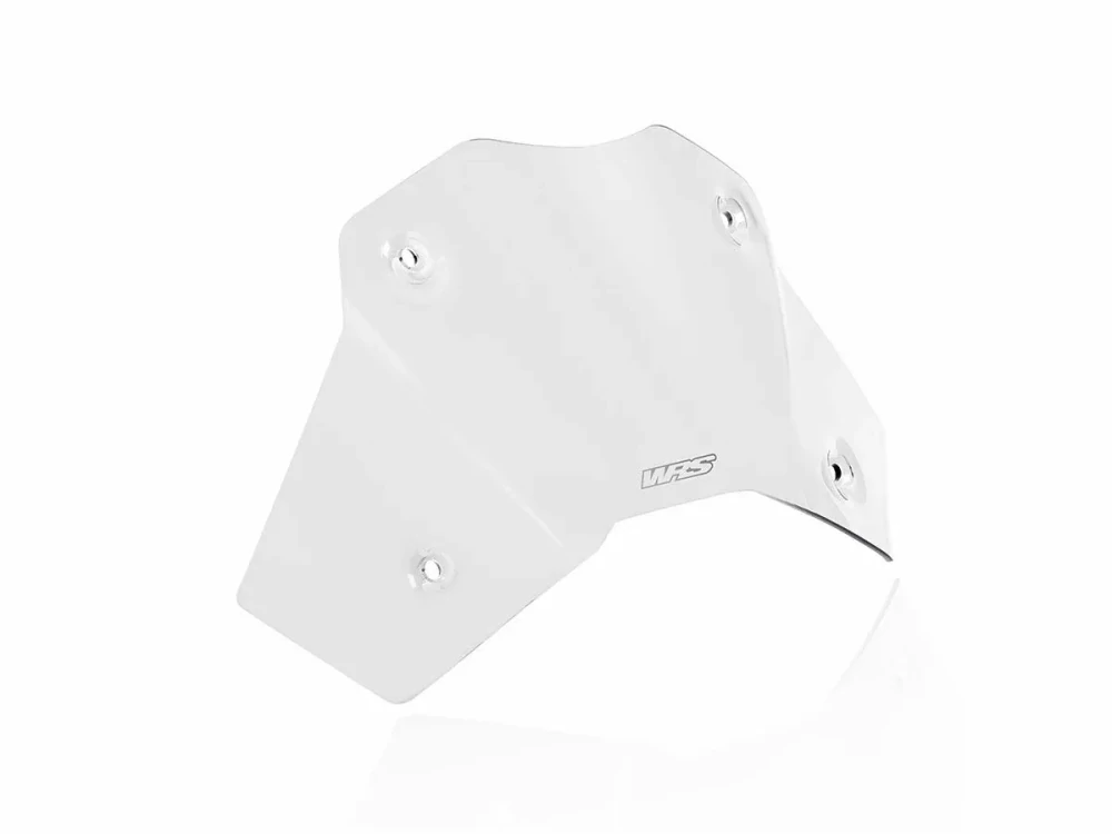 Motocyklové plexi / čelní plexi motocyklu  WRS VERZE SPORT KT010T pro KTM 1290 SUPER ADVENTURE / S rok 2021-2024 barva čirá, výška plexi 16,5 cm 