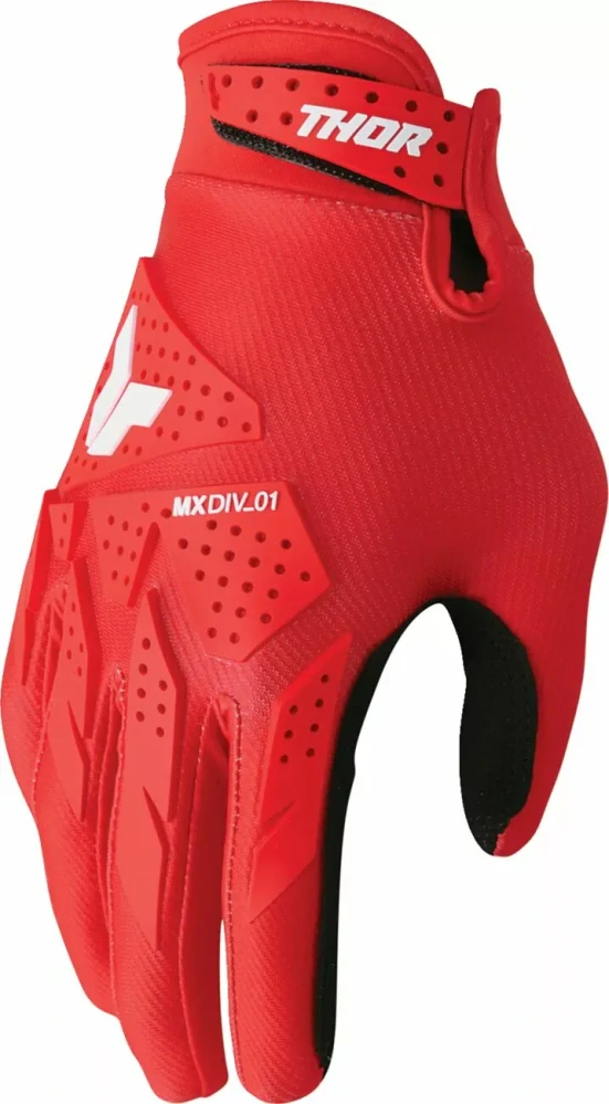 Motokrosové / enduro / mtb rukavice THOR LAUNCHMODE XP barva červená/černá