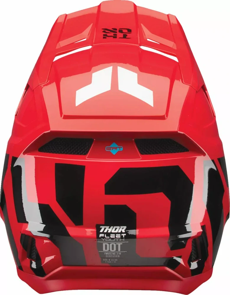 Dětská motokrosová přilba THOR FLEET YOUTH FORGE barva červená/černá velikost M 50-51 cm