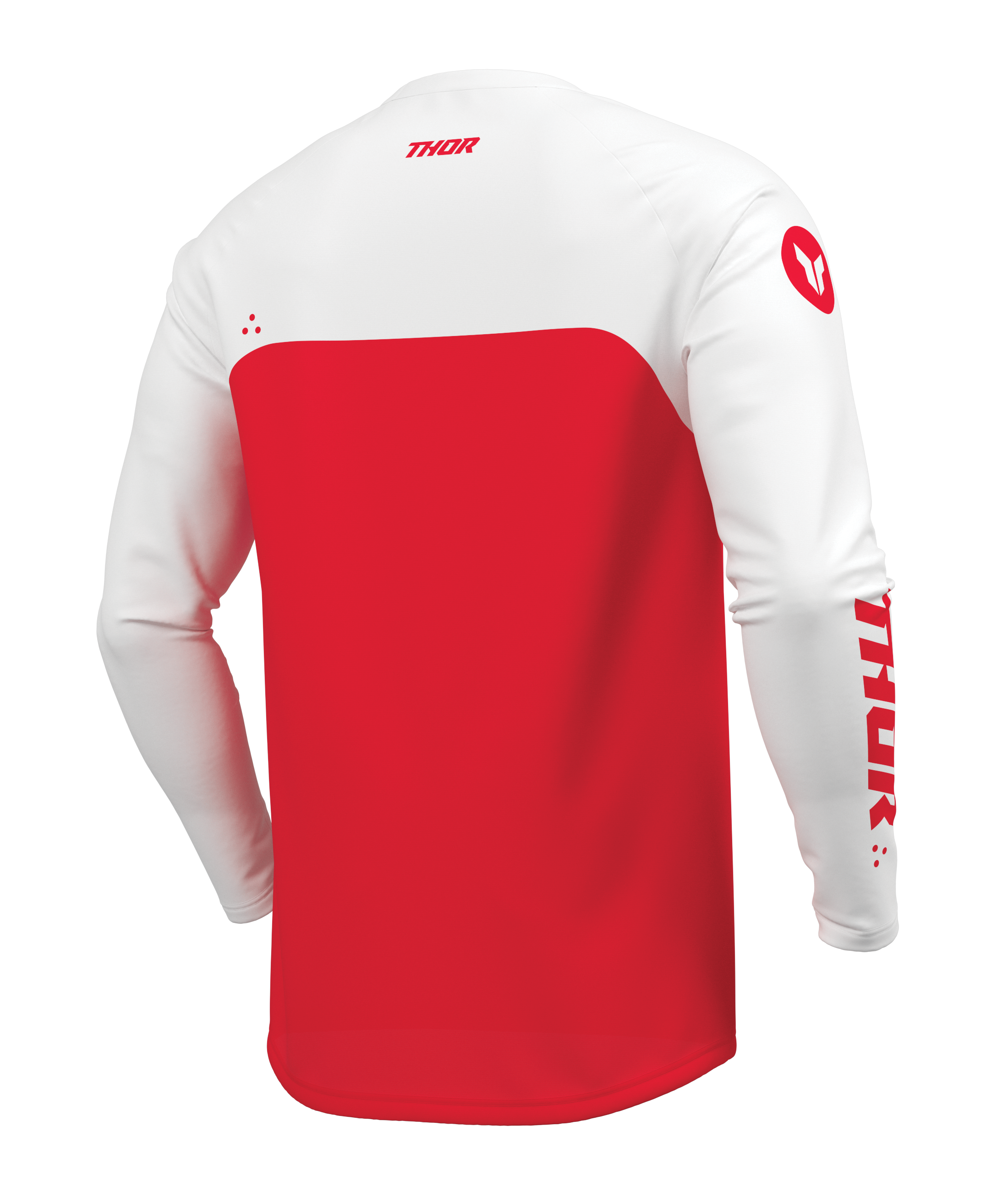 a Dětský sportovní motokrosový / MTB dres THOR RIDEMODE RACEWEAR MENACE barva červená/bílá velikost L