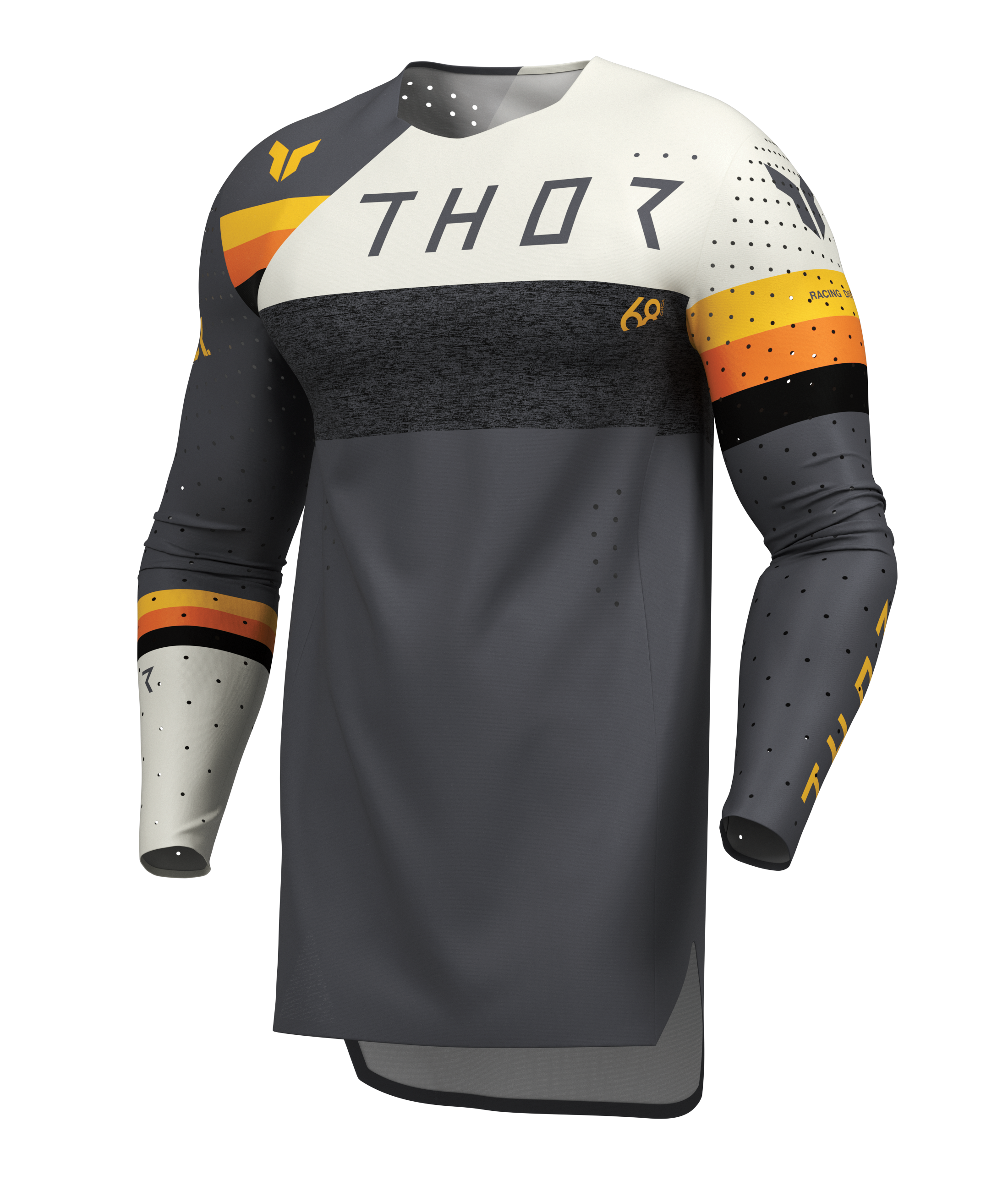 Lehký a pružný motokrosový - enduro dres THOR SPORTMODE LEAGUE barva šedá vintage