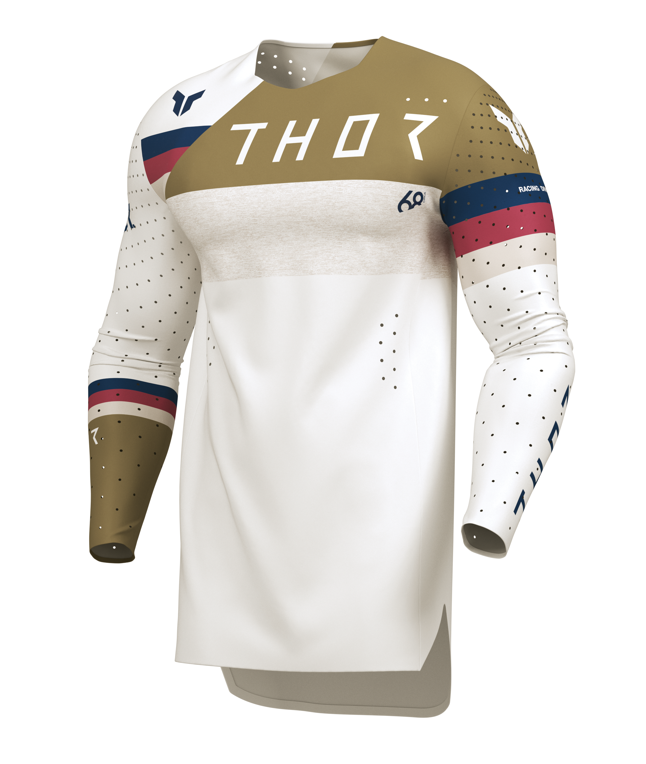 Lehký a pružný motokrosový - enduro dres THOR SPORTMODE LEAGUE barva bílá copper