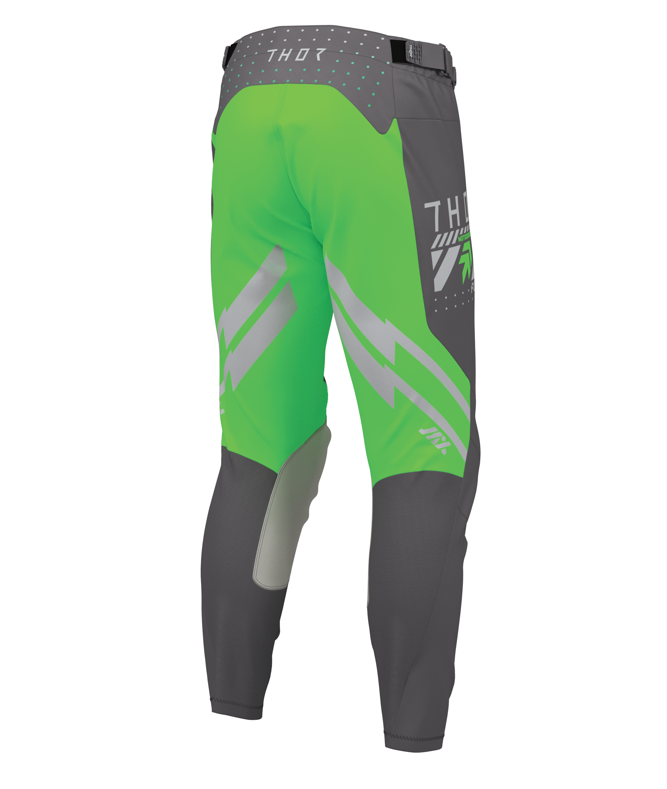 Motokrosové / enduro kalhoty THOR LAUNCHMODE FUTURA barva šedá/zelená