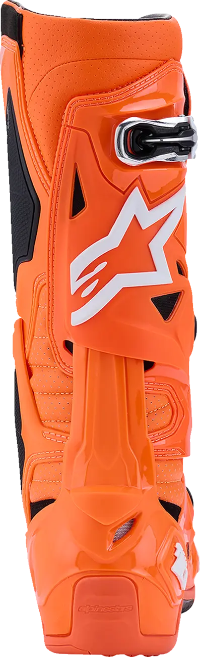 Ventilační motokrosové boty s vnitřní botičkou ALPINESTARS TECH 10 SUPERVENTED VENTILAČNÍ barva oranžová
