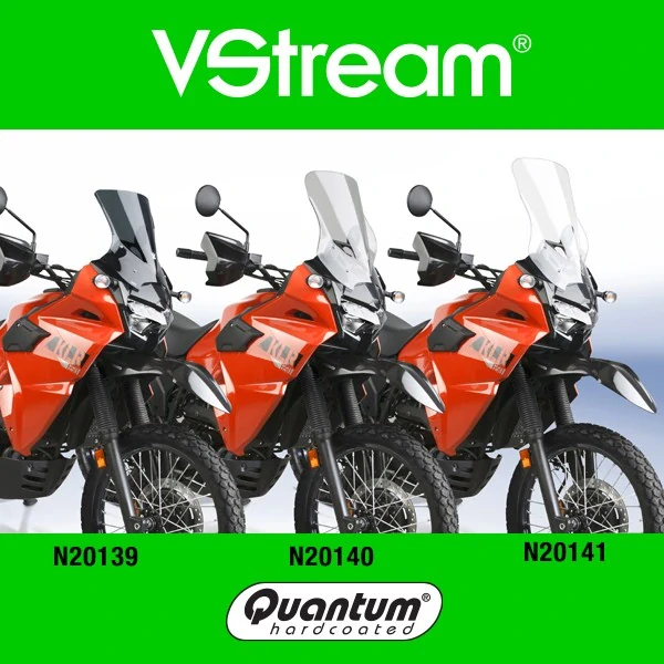 Plexi motocyklu NATIONAL CYCLE verze krátká N20139 pro KAWASAKI KLR 650 rok 2022 barva tmavě šedá, výška plexi 34 cm