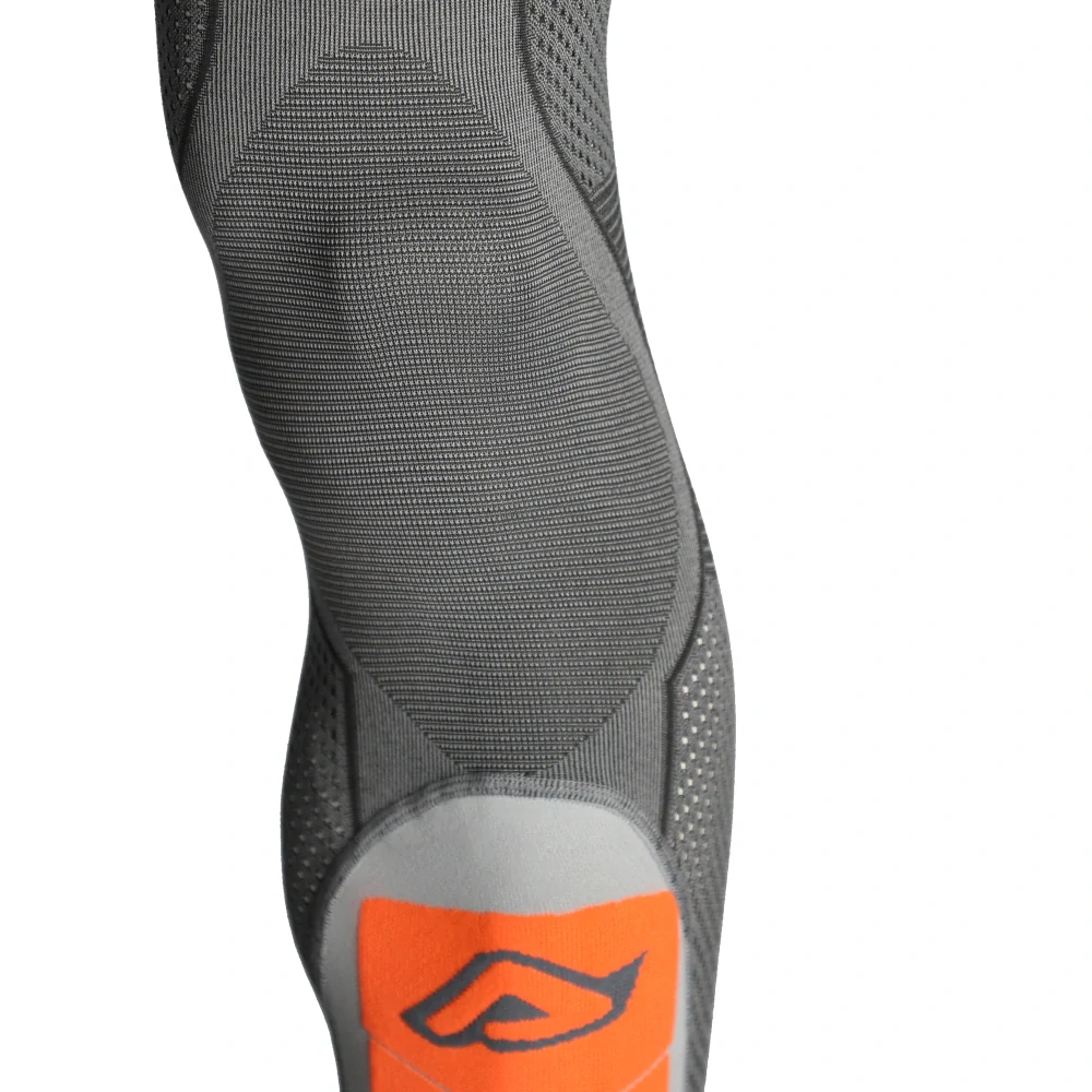Motokrosové nadkolenky / vysoké motokosové ponožky ACERBIS X-LEG PRO VENTED barva šedá/oranžová 