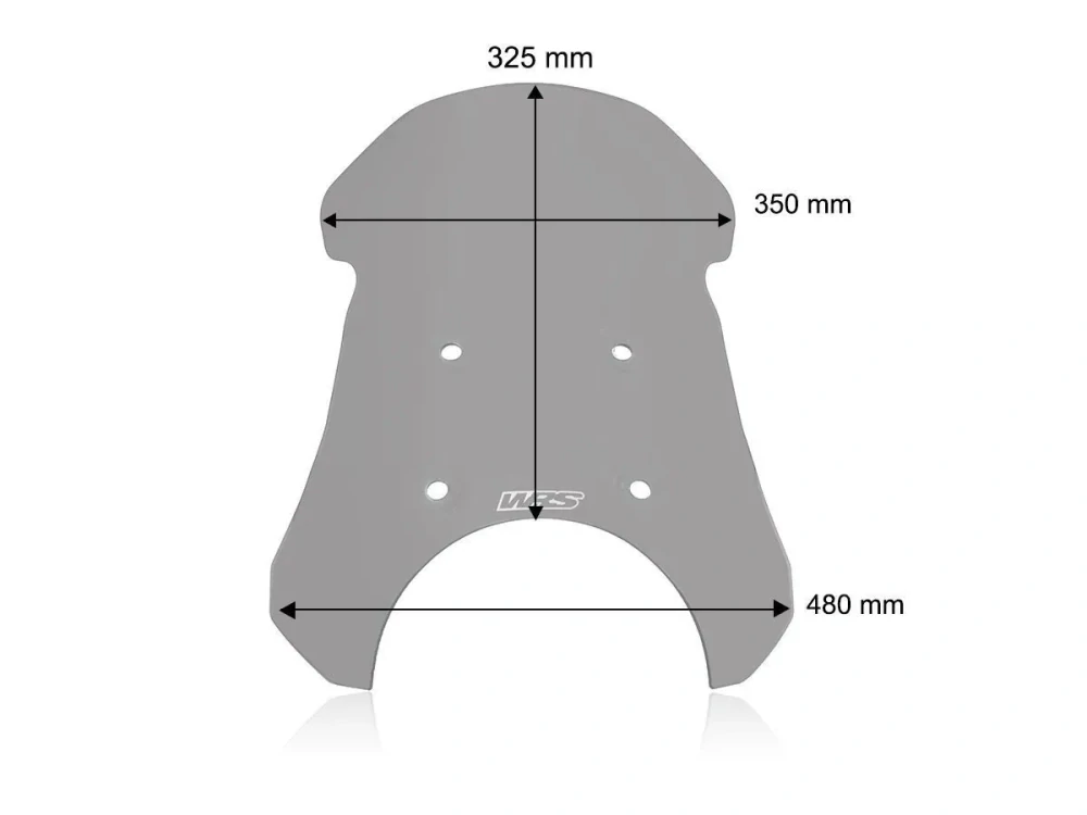 Plexi motocyklu WRS pro ROYAL ENFIELD HIMALAYAN 450 ABS rok 2024-2025 výška plexi 32,5 cm, barva kouřová