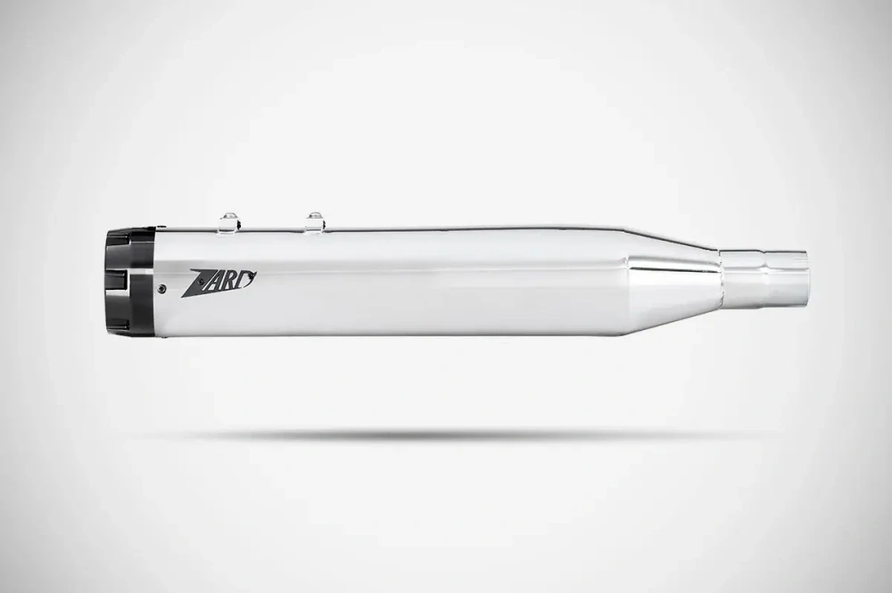 Homologované koncovky výfuku motocyklu ZARD SLIP ON MUFFLERS HOMOLOGACE E3 pro motocykl HARLEY DAVIDSON ELECTRA GLIDE rok 2006-2016 viz popis, barva chromová/černé zakončení 