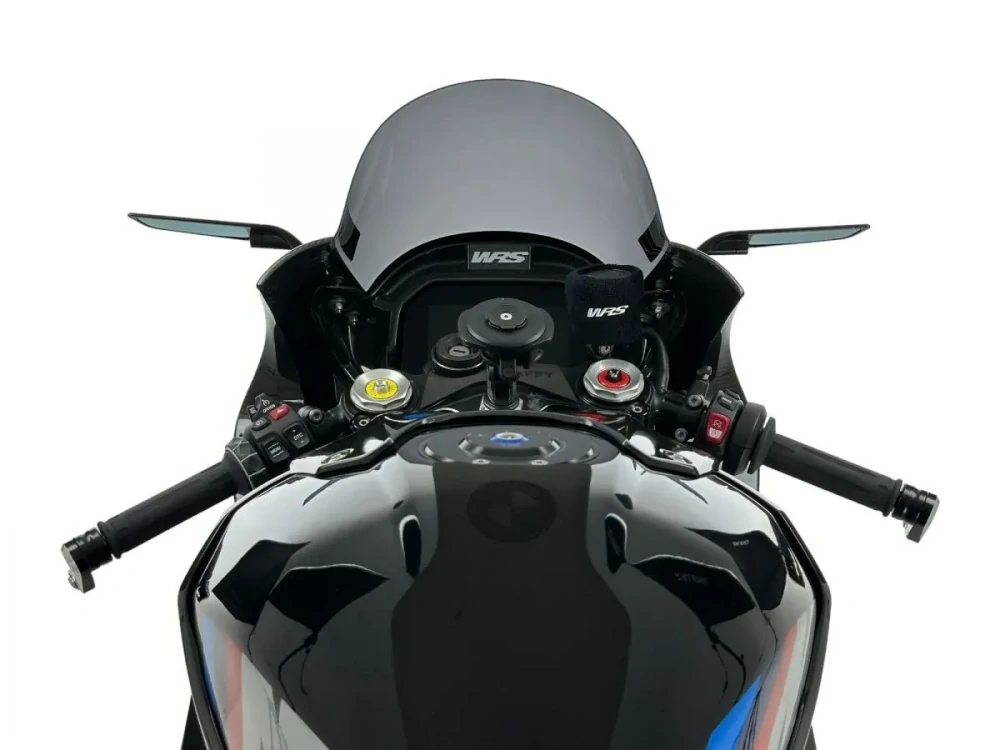Plexi motocyklu WRS pro BMW M 1000 RR rok 2023-2024 barva tmavě kouřová verze RACE 