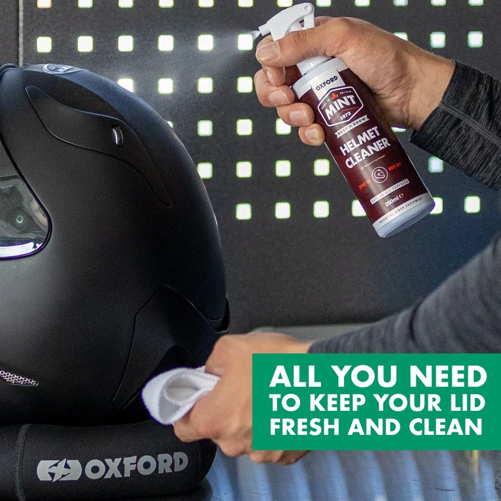 Čistící sada pro čištění přileb a hledí OXFORD MINT HELMET CARE KIT VERZE XL