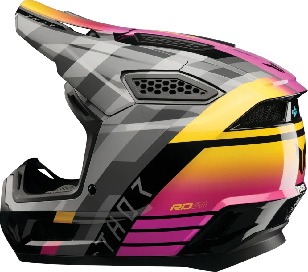 Motokrosová přilba / MX helma THOR FLEET CAMBER barva černá/magenta lesklá