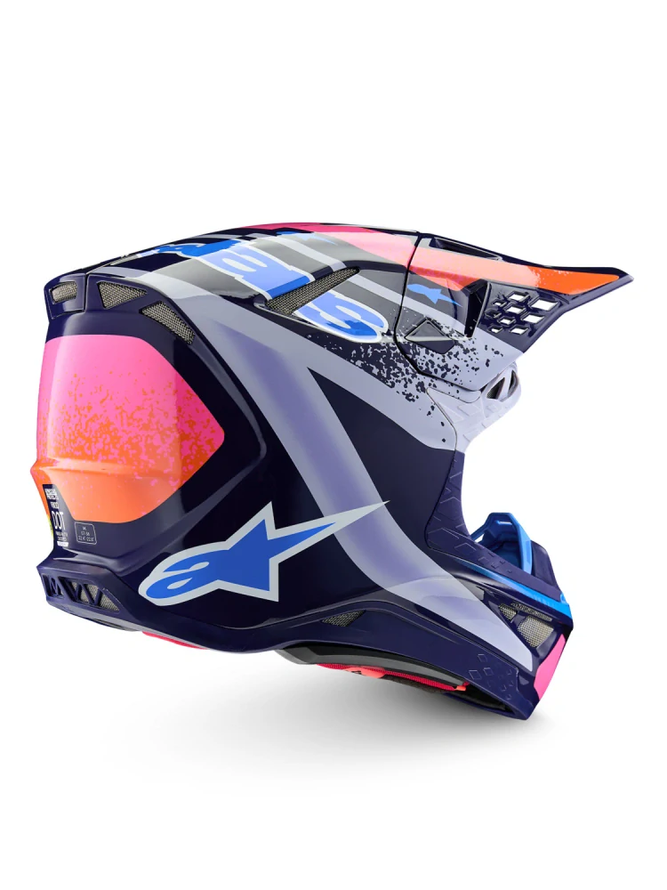 Motokrosová přilba ALPINESTARS SUPERTECH S-M10 lTOMAC LIMITED EDITION RECORDS COLLECTION (šedá/multicolor) 2026