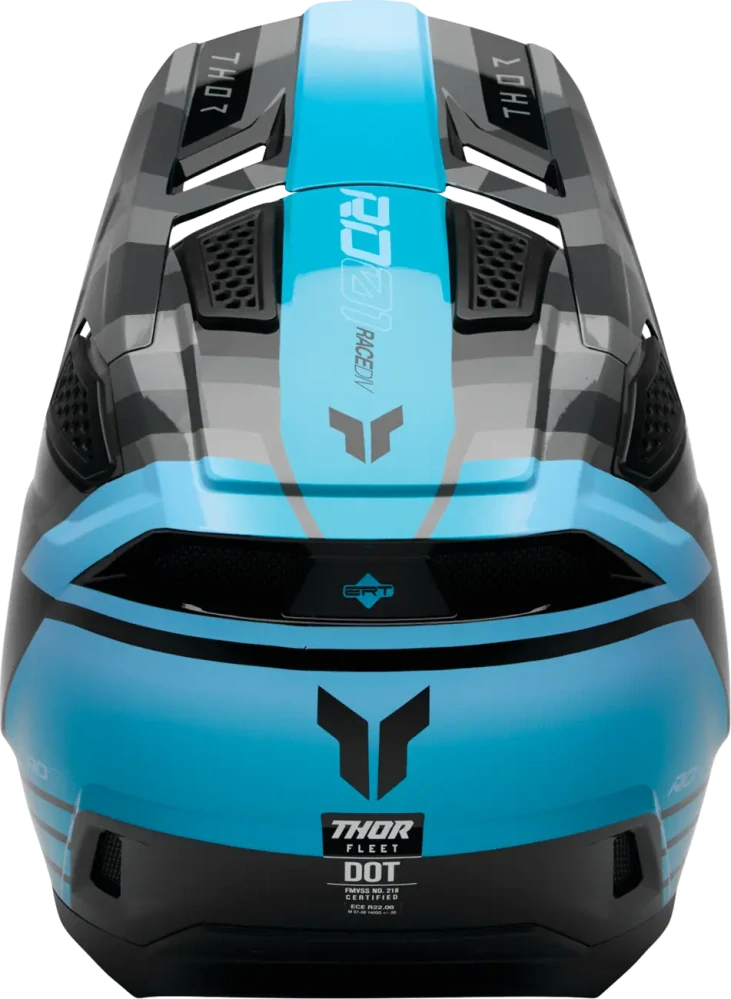 Motokrosová přilba / MX helma THOR FLEET CAMBER barva černá/modrá/šedá