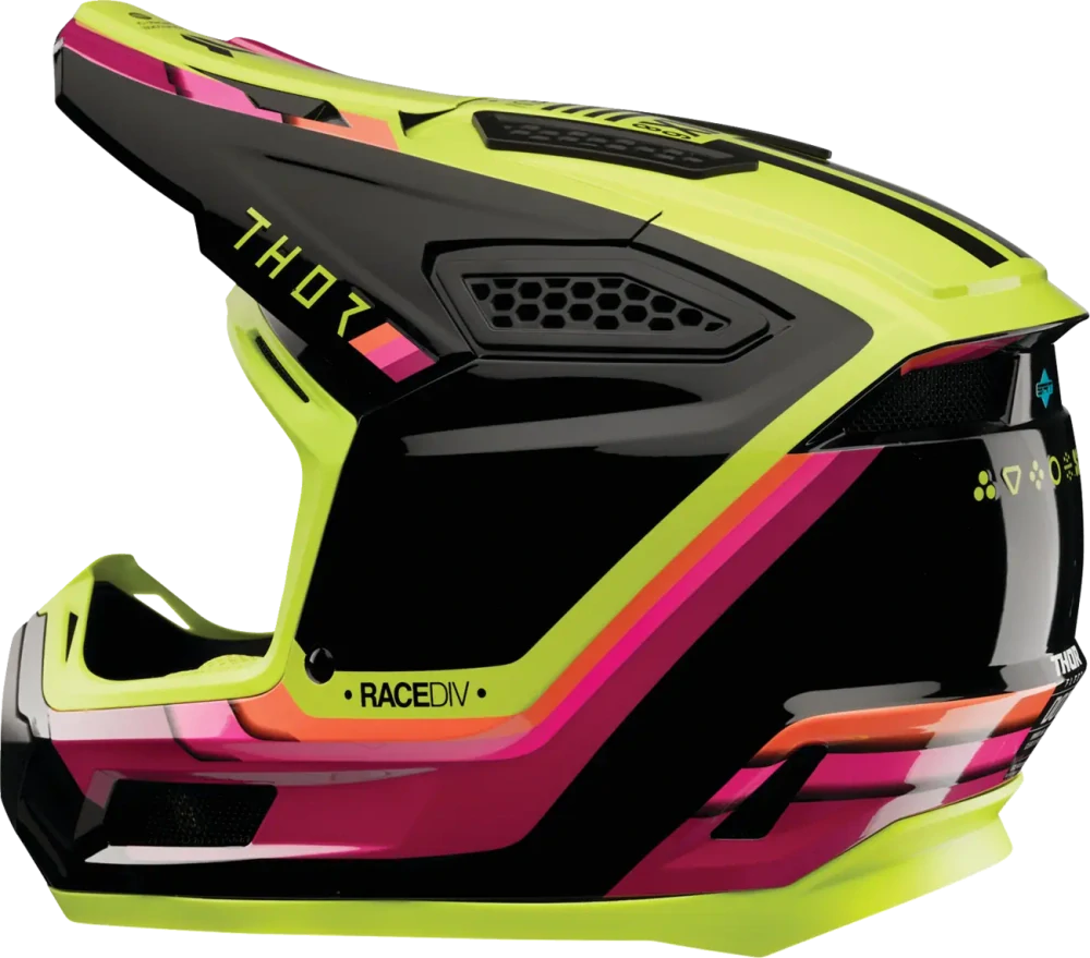 Motokrosová přilba / MX helma THOR FLEET DEFY barva černá/acid