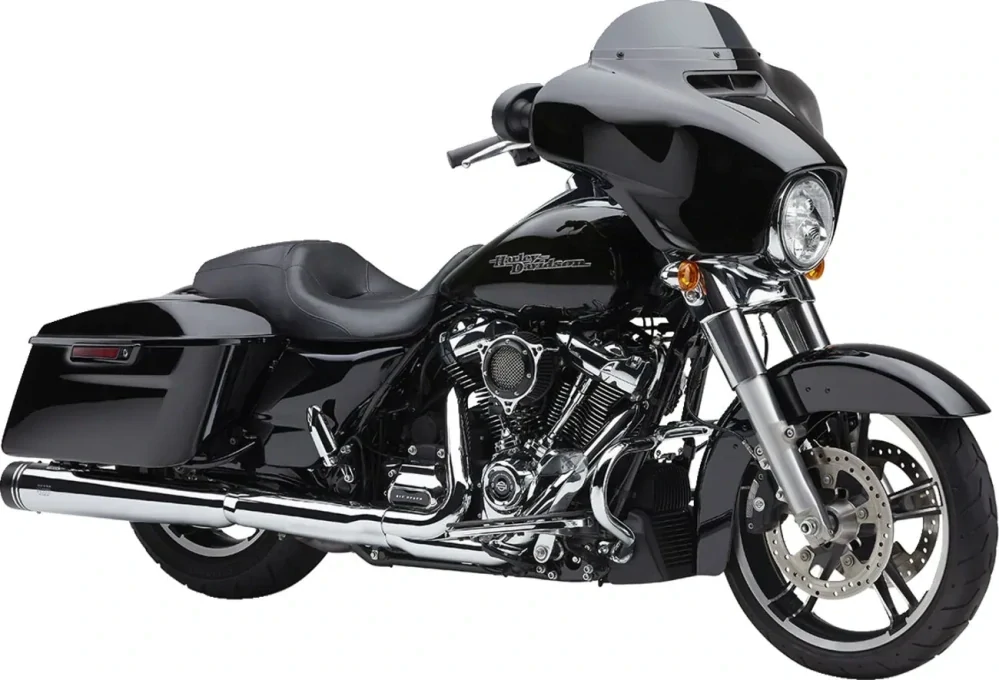 Koncovky výfuku COBRA GEN 2 NEIGHBOR SERIES MUFFLERS 4,5'' pro HARLEY DAVIDSON FLHT/ FLHTK/ FLHR/ FLTRX/ FLTRU/ FLTRK/ FLHX rok 2017-2024 barva černá/chromové linky