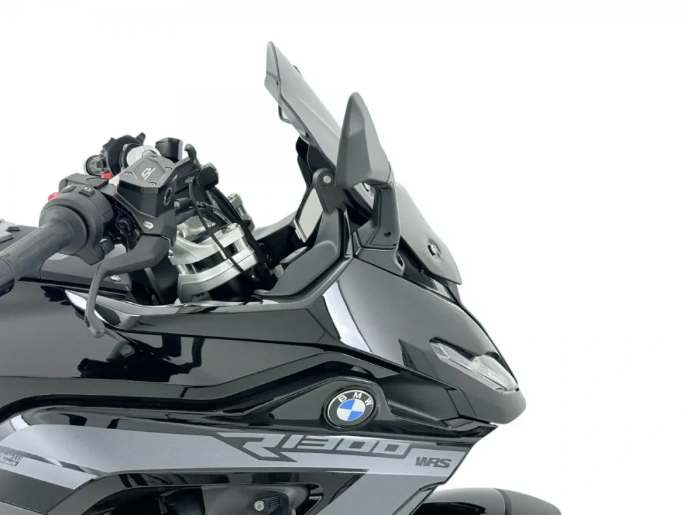Plexi motocyklu WRS VERZE SPORT pro motocykl BMW R 1300 RS 2025-2026 barva tmavě kouřová, výška plexi 36 cm / o 1,5 cm nižší než originální plexi
