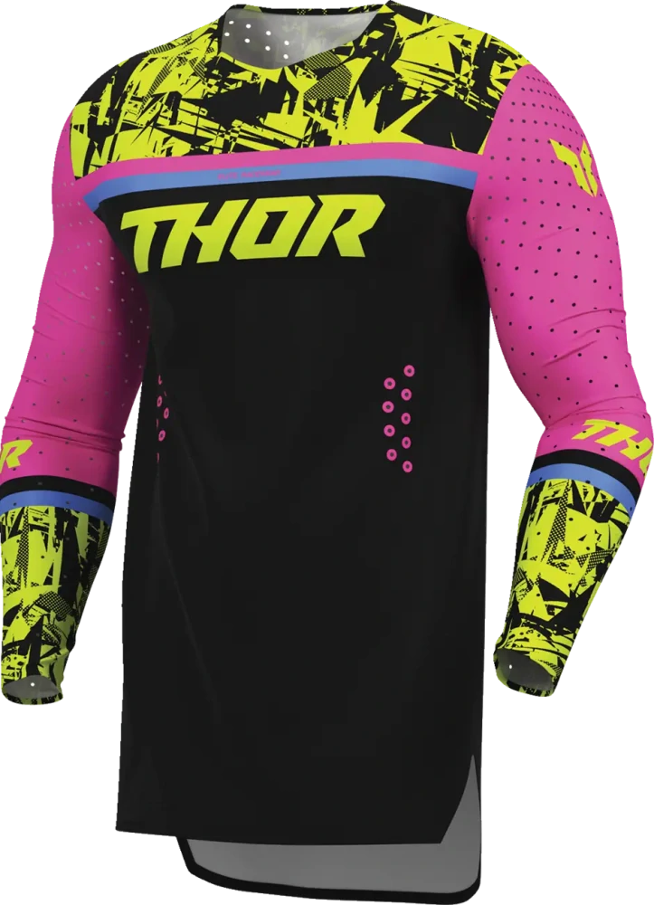 Dětský motokrosový dres THOR SPORTMODE PUNKD barva černá/růžová