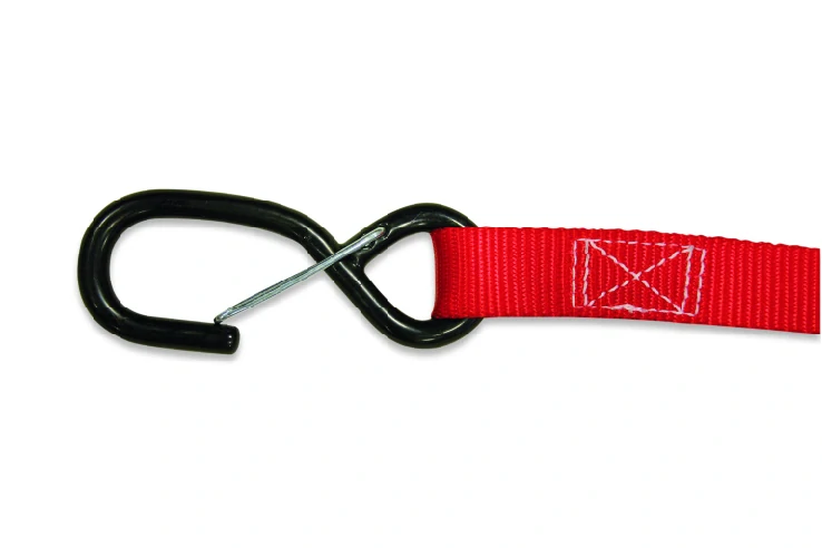 Upínací kurty s háky - přepravní popruhy ACERBIS TIE DOWNSEXTRA SILNÉ délka 205 cm, šíře popruhu 3,5 cm, barva červená - pár
