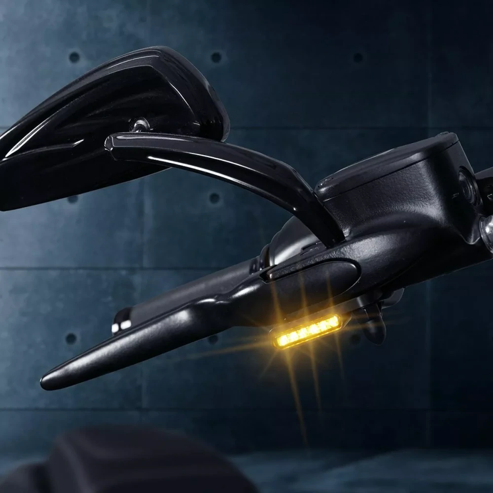 Led blinkry na řidítka motocyklu HEINZ BIKES TURN SIGNALS pro HARLEY DAVIDSON SOFTAIL 2015-2017 barva černá