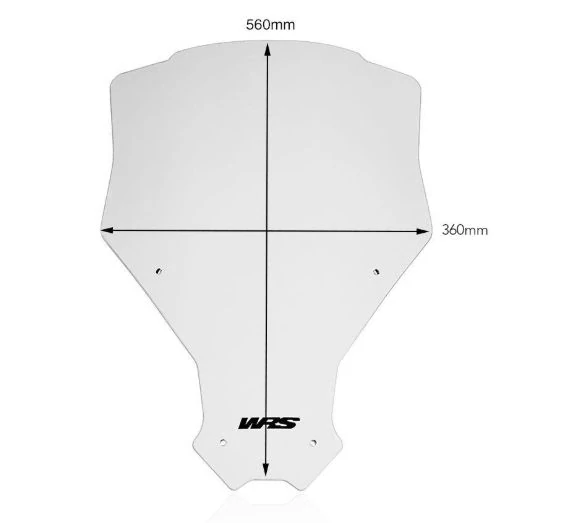 Plexi motocyklu WRS verze Caponourd  pro HONDA CRF 1100 L ABS Africa Twin rok 2020-2024 barva čirá, výška 56 cm (22")
