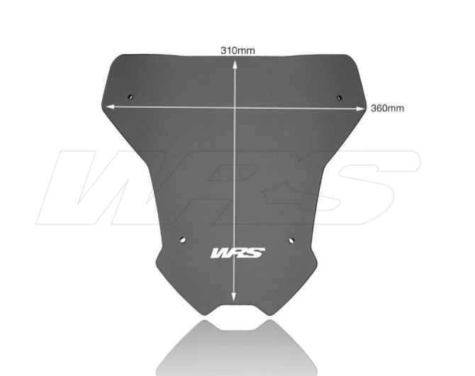 Plexi motocyklu WRS pro HONDA CRF 1100 L ABS Africa Twin 2020 75 KW(102 PS), barva tmavý kouř, výška 29 cm 