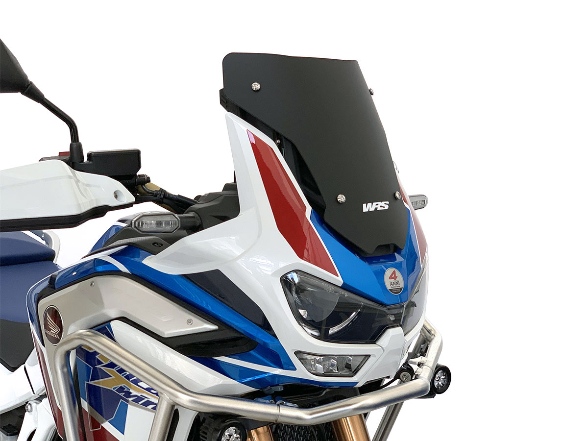 A Plexi motocyklu WRS pro HONDA CRF 1100 L ABS 2020-2022, barva černá, výška 31 cm (12-1/4")