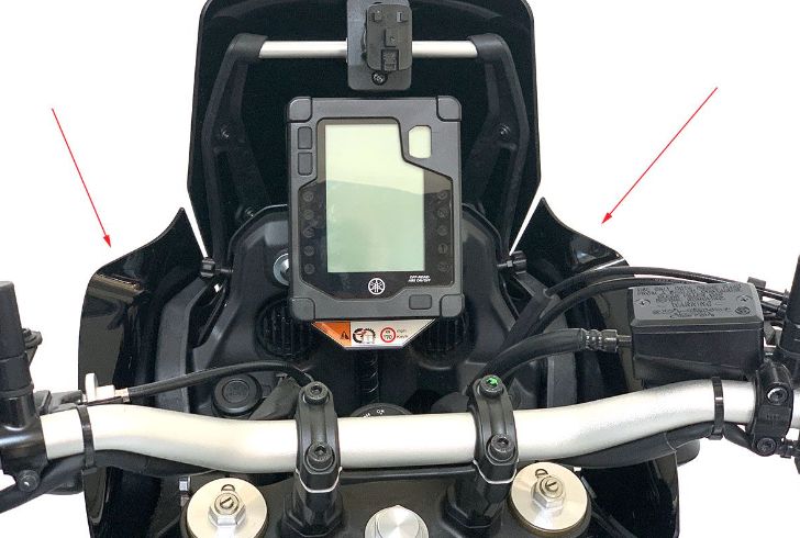 Deflektory motocyklu WRS pro YAMAHA XTZ 690 Tenere 700 2019-2020 viz popis, barva matná černá - pár