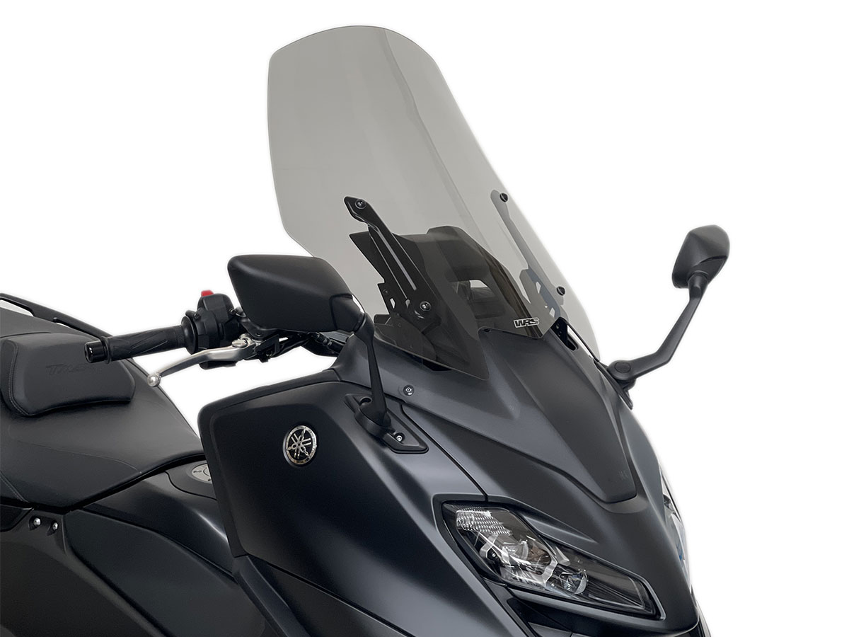Plexi motocyklu WRS pro YAMAHA T-MAX 560 rok 2022 verze touring, barva kouřová, výška 52.5 cm 