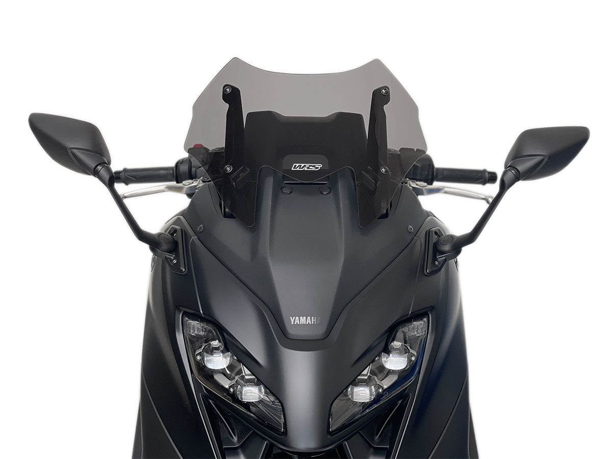 Plexi motocyklu WRS pro YAMAHA T-MAX 560 rok 2022 verze sport, barva tmavě kouřová, výška plexi 22,5 cm 