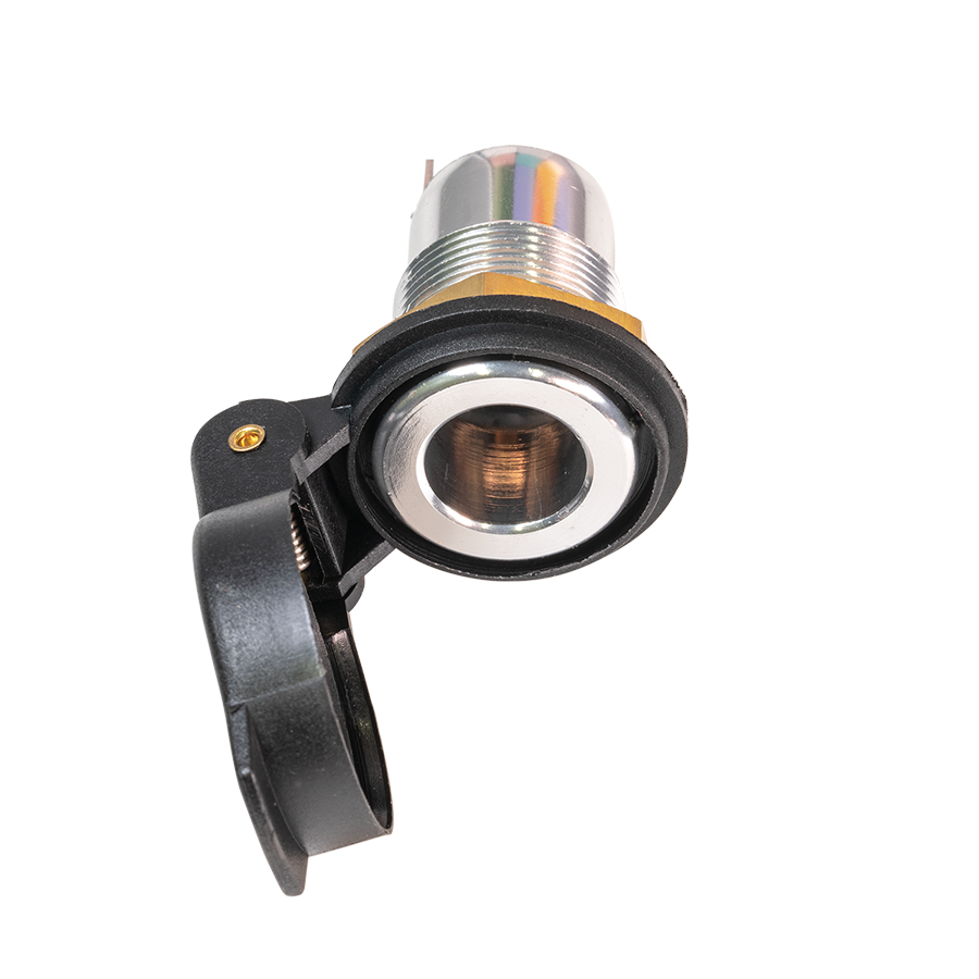 Odpružená DIN zásuvka  TECMATE OPTIMATE DIN SOCKET FLIPCAP typ O-18S 11/16” / 18 mm velikost otvoru