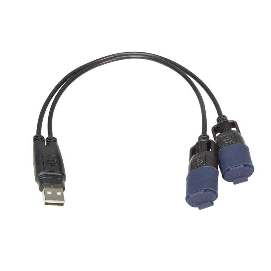 Konektor pro rozdělení napájení z jediné USB nabíječky na 2 x nezávislé výstupy TECMATE OPTIMATE USB Y-SPLITTER 2 OUT typ O110