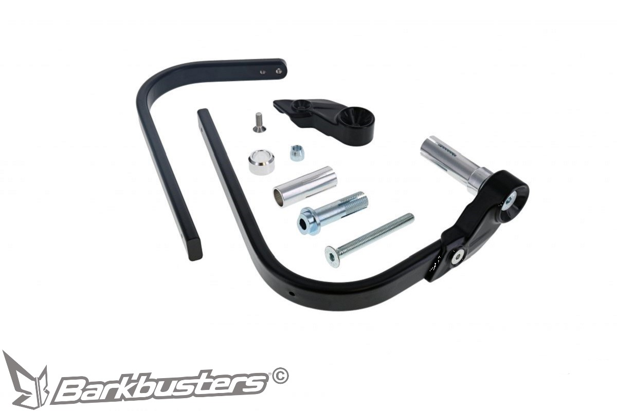 Univerzální jednobodová montážní sada ke krytům páček BARKBUSTERS UNIVERSAL Hardware Kit – Single Point Bar End Mount pro duté řidítka, pár 