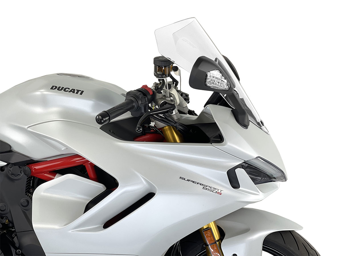 Plexi motocyklu WRS TOURING pro DUCATI SUPERSPORT 950 / S 2021-2023 výška 435 mm, barva čirá