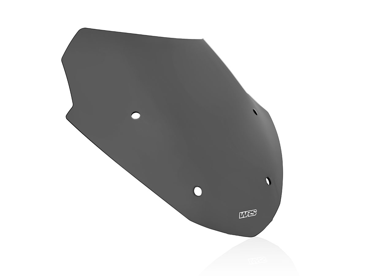 Plexi motocyklu WRS SPORT pro BMW R 1250 RT ABS rok 2021-2023, výška 52 cm až 59 cm, šířka 60 cm, barva tmavě kouřová
