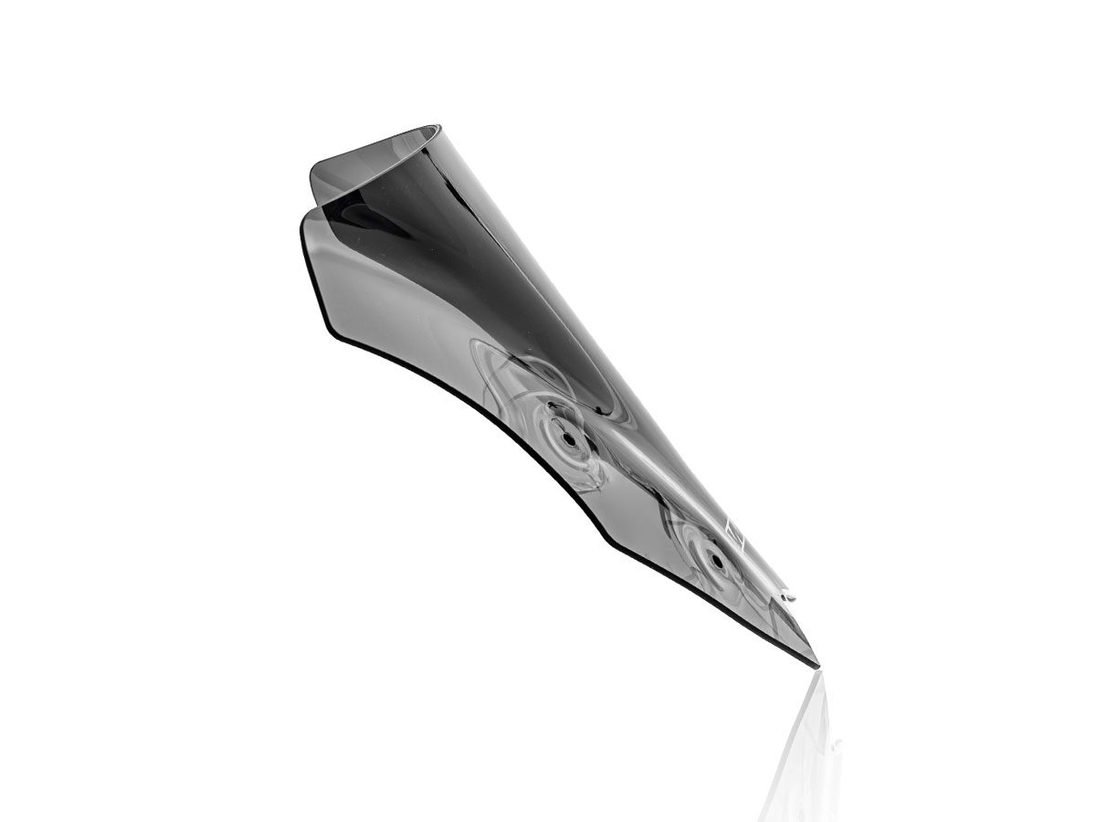 Plexi motocyklu WRS verze SPORT pro motocykly KAWASAKI Z 900 ABS rok 2020-2024, výška 23,5 cm, šíře 28 cm, barva tmavě kouřová