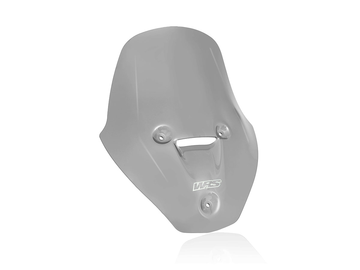 Plexi motocyklu WRS TOURING pro DUCATI DIAVEL V4 1200 ABS rok 2023, výška plexi 33,5 cm, šíře plexi 28 cm, barva kouřová