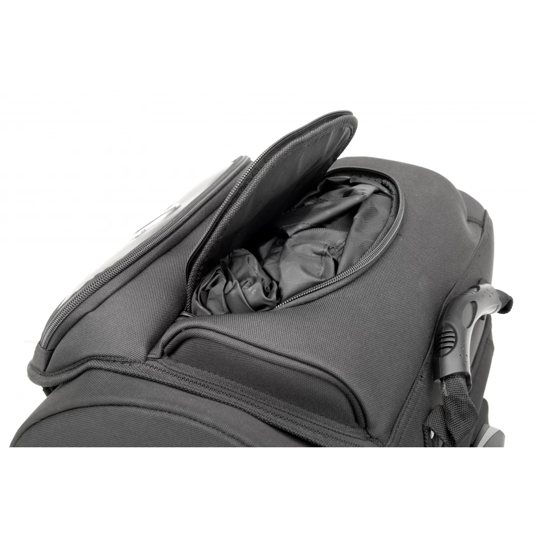 Zadní textilní motocyklová zavazadlová brašna SADDLEMEN BR4200 Back Seat / Sissy Bar/ Roller Bag, barva černá, objem 55,7 litrů