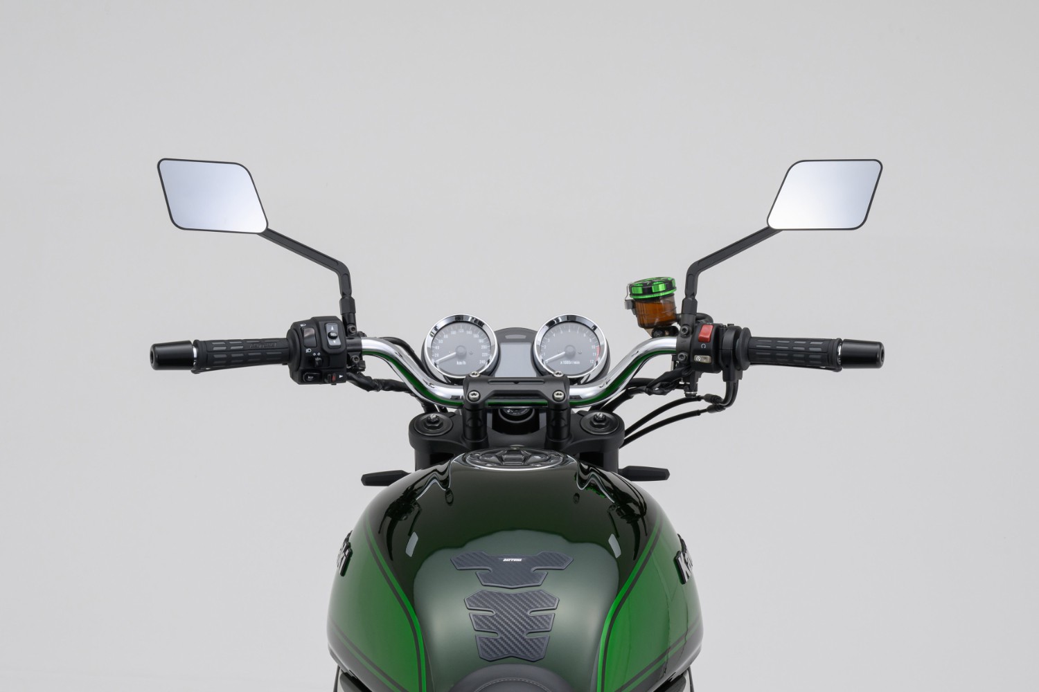 Zpětné zrcátko motocyklu DAYTONA D-MIRROR-21 FLAT-SQUARE 80994 , barva černá, 1 kus, pozice pravá strana