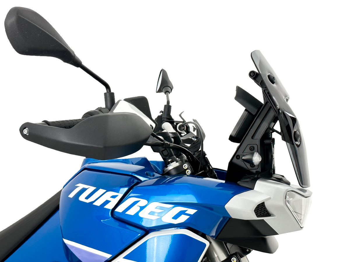 Plexi motocyklu WRS verze ENDURO pro APRILIA TUAREG 660 rok 2022-2024 barva tmavě kouřová, výška plexi 38,5 cm