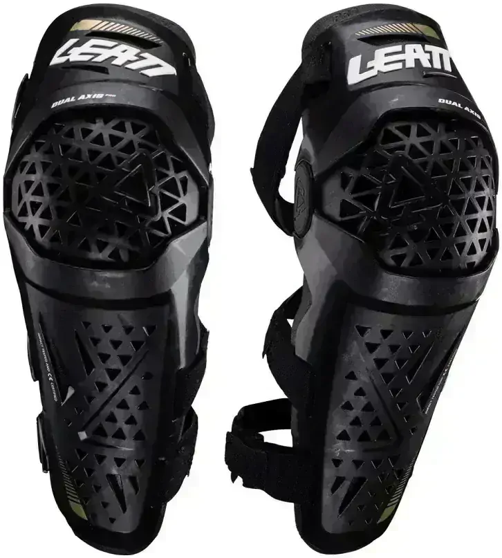 a Ventilační kloubové kolenní chrániče LEATT KNEE GUARD AXIS PRO černé, velikost S/M, pár 